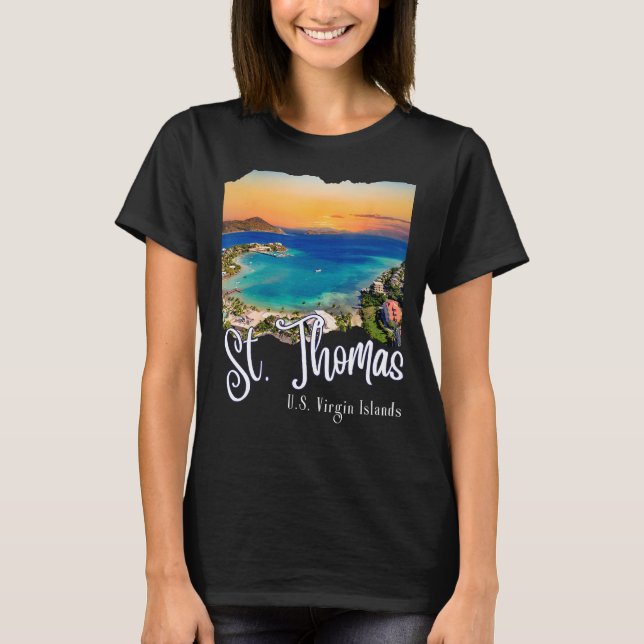 St. Thomas U.S. Virgin Islands Vacation St Thoma T Shirt (Framsida)