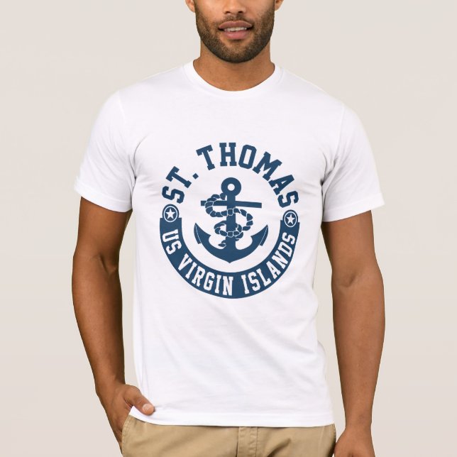 St Thomas US. Virgin Islands Tee Shirt (Framsida)