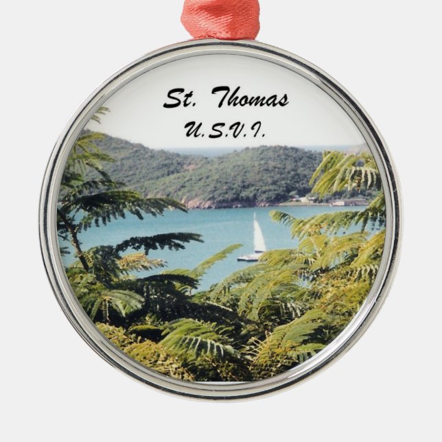 St. Thomas, USA. Julgransprydnad Metall (Framsidan)