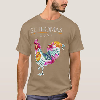 St Thomas USVI Flower Hibiscus Chicken Älskare Sou T Shirt