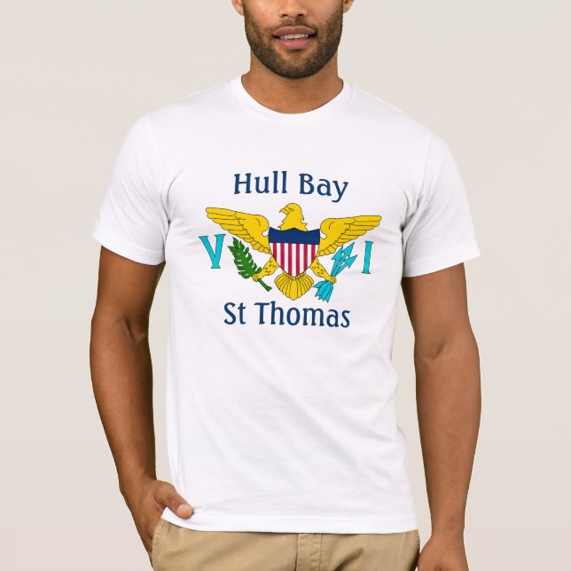 St Thomas USVI surfaskjorta Tee Shirt (Framsida)