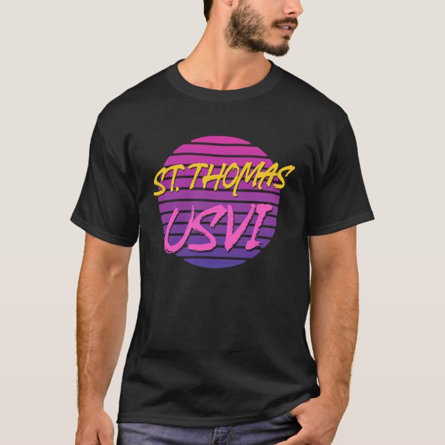 St Thomas USVI T Shirt (Framsida)