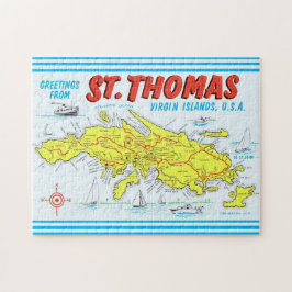 St. Thomas Virgin Islands Detailed Karta Pussel