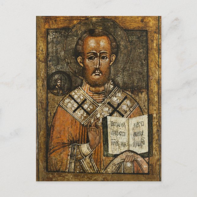 St. Tikhon av Amathus Orthodox Christian Icon Vykort (Framsida)