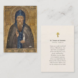 St. Tikhon of Zadonsk Orthodox Prayer Card Placeringskort