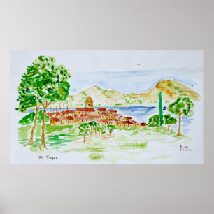 St. Tropez   Fransk Riviera, Frankrike Poster