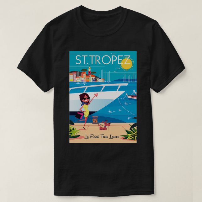 St Tropez poster T Shirt (Design framsida)