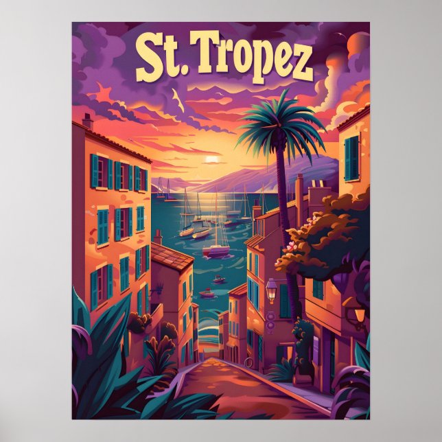 St.Tropez Sunset Poster (Framsidan)