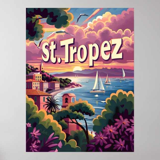 St.Tropez Sunset Poster (Framsidan)