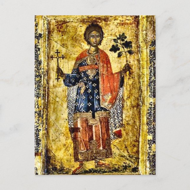 St. Tryphon of Campsada Orthodox Christian Icon Vykort (Framsida)