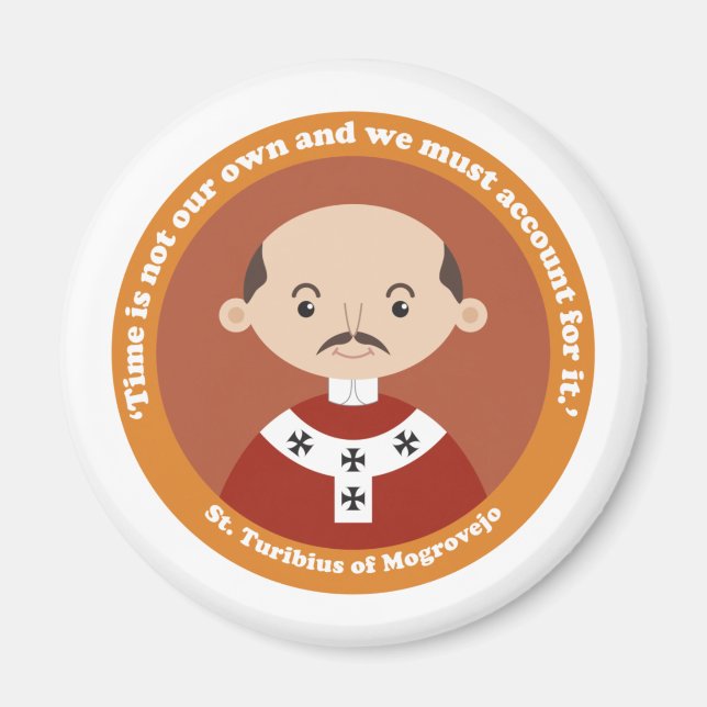 St. Turibius of Mogrovejo Magnet (Framsidan)