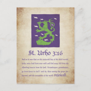 St. Urho 3:16 - vykort