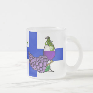 St. Urho Beer Mugg Grashopper i Vin Glass