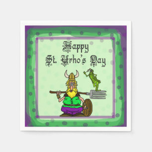 St. Urho Grashopper Fredstecken Napkins Pappersservett