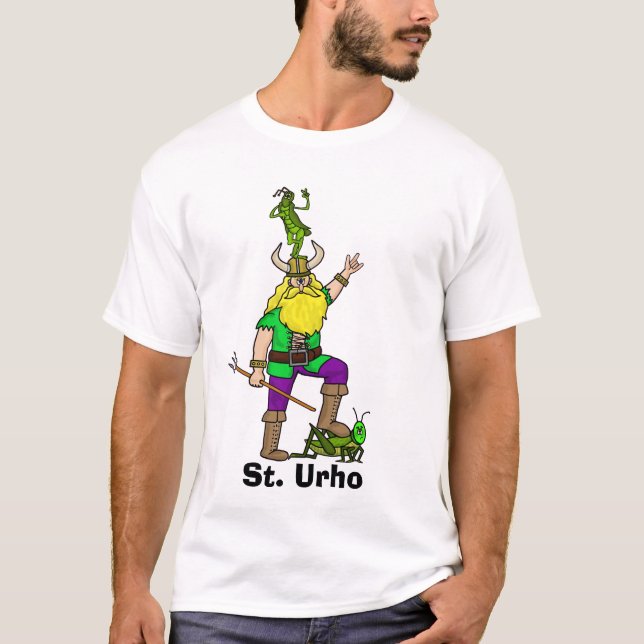 St. Urho med gräshoppers T-shirt (Framsida)