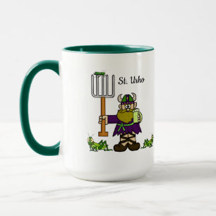 St. Urho och St. Patrick Together Mugg