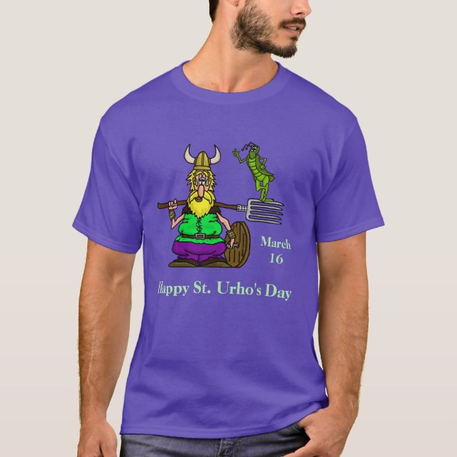 St. Urho T-shirt med Peace Grashopper (Framsida)
