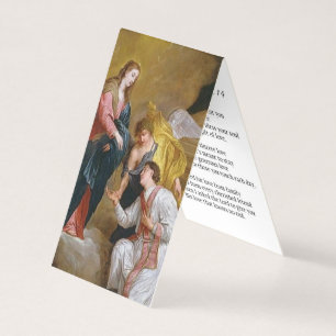 St. Valentine Blsed Virgin Rosary Prayer Visitkort