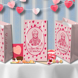 St Valentine Catholic Pink Heart Sketch Artwork
