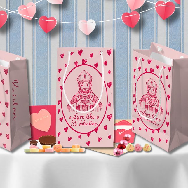 St Valentine Catholic Pink Heart Sketch Artwork (Skapare uppladdad)