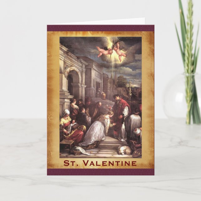 St. Valentine Renaissance Fine Art Helgkort (Framsida)