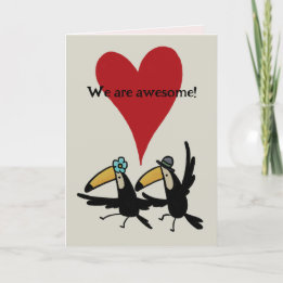 St. Valentine’s Day card: Awesome Two Toucans Tack Kort