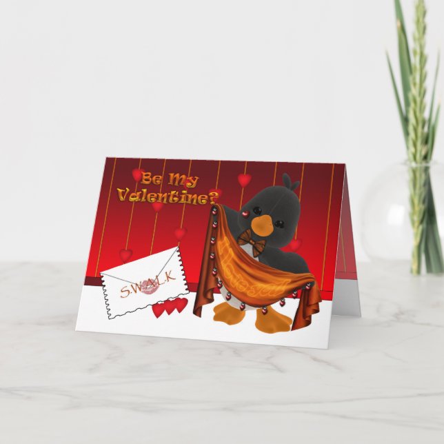 St.Valentine's-dagkort, valentinpingvinhjärtor Helgkort (Framsida)