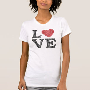 St Valentines day KÄRLEK med hjärta Tee