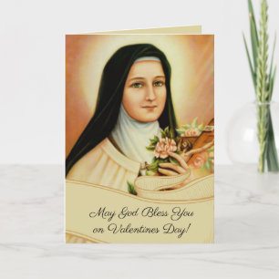 St. Valentines day Vintage St. Therese Helgkort