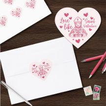 St. Valentines rosa katolska hjärtillustration