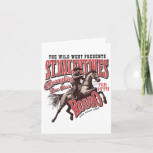 St. Valentines Wild West Rodeo Vintage Western Ko Kort