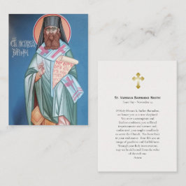 St. Varnava Barnabas Nastic Orthodox Prayer Card Placeringskort