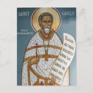 St. Vasily Martysz Orthodox Christian Icon Vykort