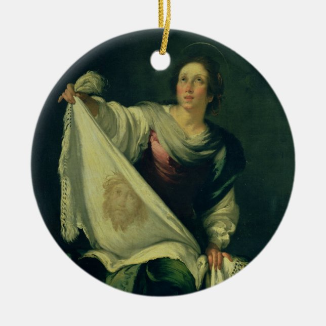 St.-Veronica, 1625-30 (olja på kanfas) Julgransprydnad Keramik (Framsidan)