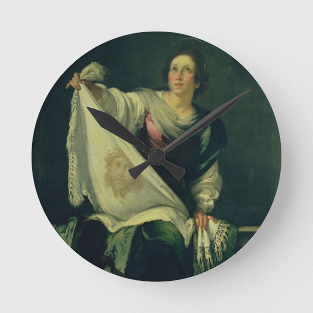 St.-Veronica, 1625-30 (olja på kanfas) Rund Klocka (Framsida)