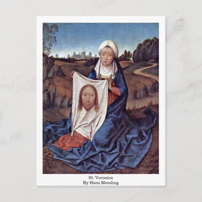 St. Veronica av Hans Memling Vykort (Framsida)