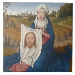 St.-Veronica, c.1470-1475 (olja på panel) Kakelplatta