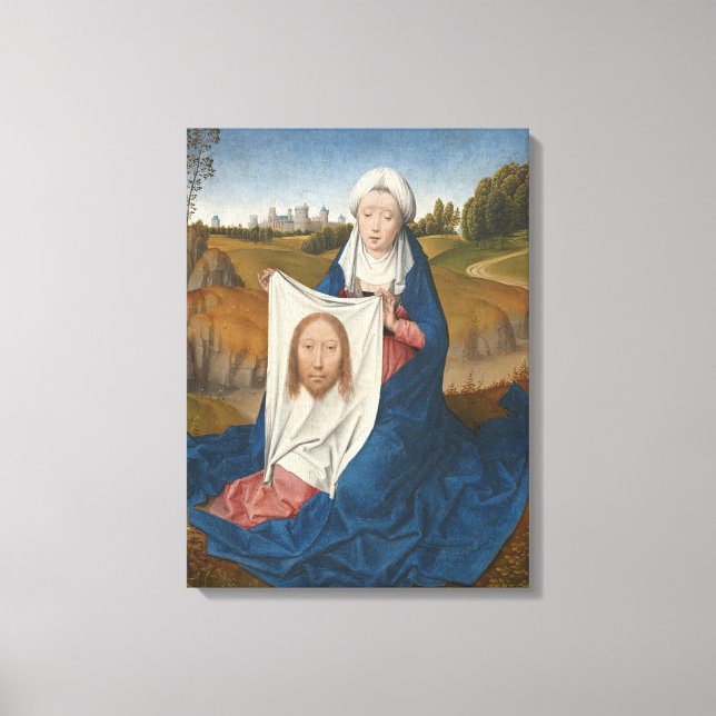 St. Veronica, c.1470-1475 (olja på panelen) Canvastryck (Framsida)
