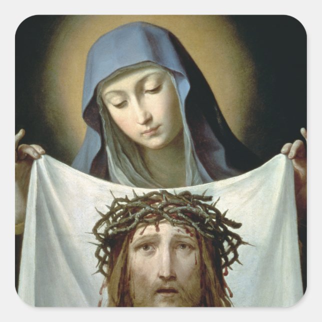 St.-Veronica Fyrkantigt Klistermärke (Framsida)