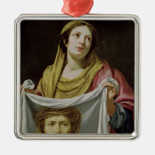 St.-Veronica-innehav som heligan döljer Julgransprydnad Metall