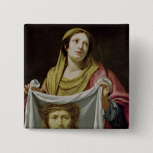 St.-Veronica-innehav som heligan döljer Knapp (Framsida)