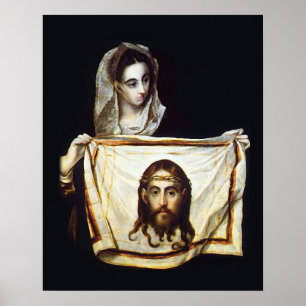 St Veronica Veil Heliga Ansikte Shroud 01 Poster A