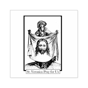 St. Veronica Veil Jesus Religiösa Catholic Saint Stämpel