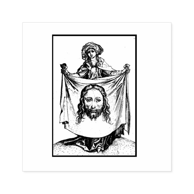 St. Veronica Veil Jesus Religiösa Catholic Saint Stämpel (Tryck)