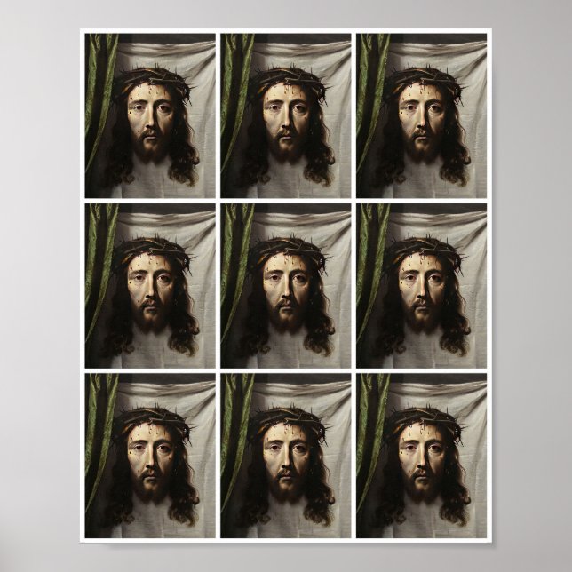 St Veronica Veil Shroud Jesus Catholic Saint Multi Poster (Framsidan)