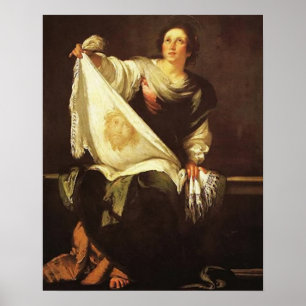 St Veronicas Veil Heliga Ansikte Image 03B Poster