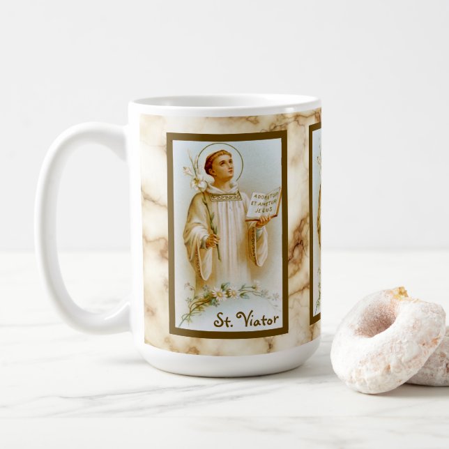St. Viator of Lyon the Catechist (BF 02) Kaffemugg (Med munk)