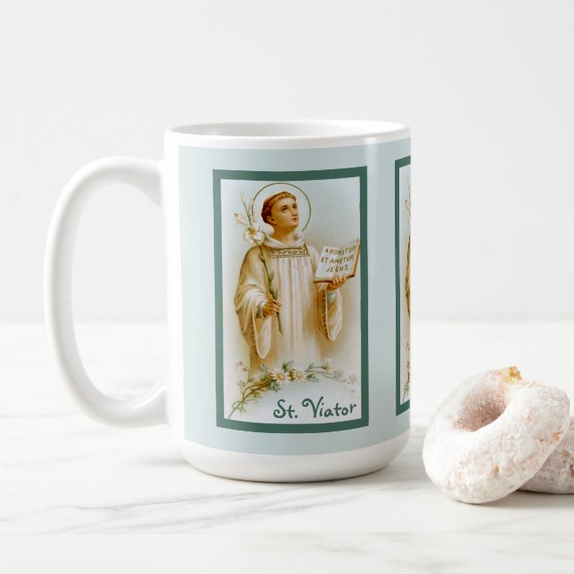 St. Viator of Lyon the Catechist (BF 02) Kaffemugg (Med munk)