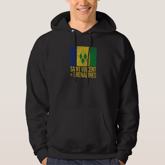 ST VINCENT AND THE GRENADINES FLAG HOODIE (Framsida)