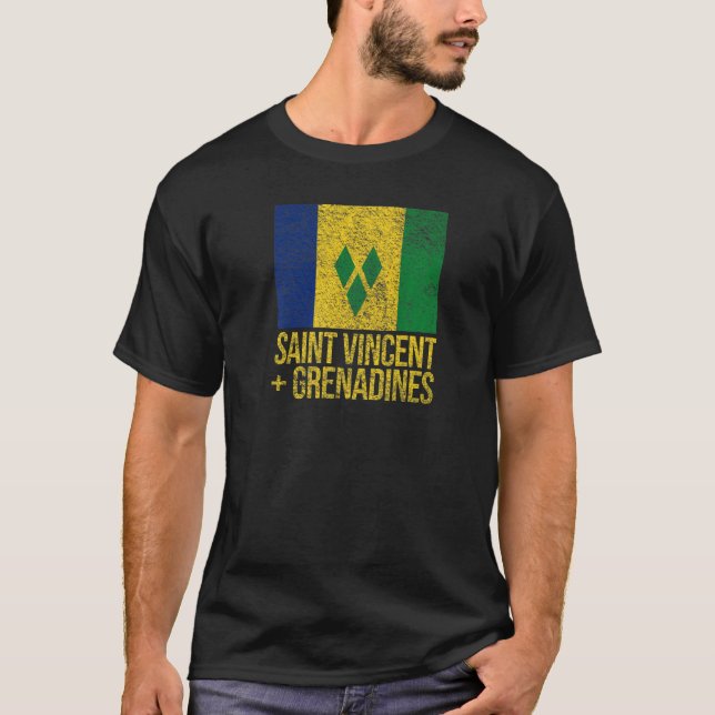 ST VINCENT AND THE GRENADINES FLAG T SHIRT (Framsida)